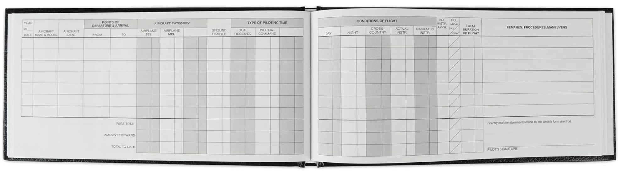 The Standard Pilot Logbook (Black) - Image 4